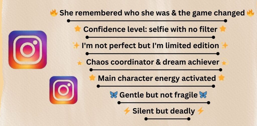 Attitude Aesthetic Instagram Bios for Girls