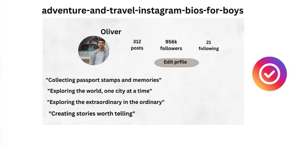 Adventure and Travel Instagram Bios for Boys