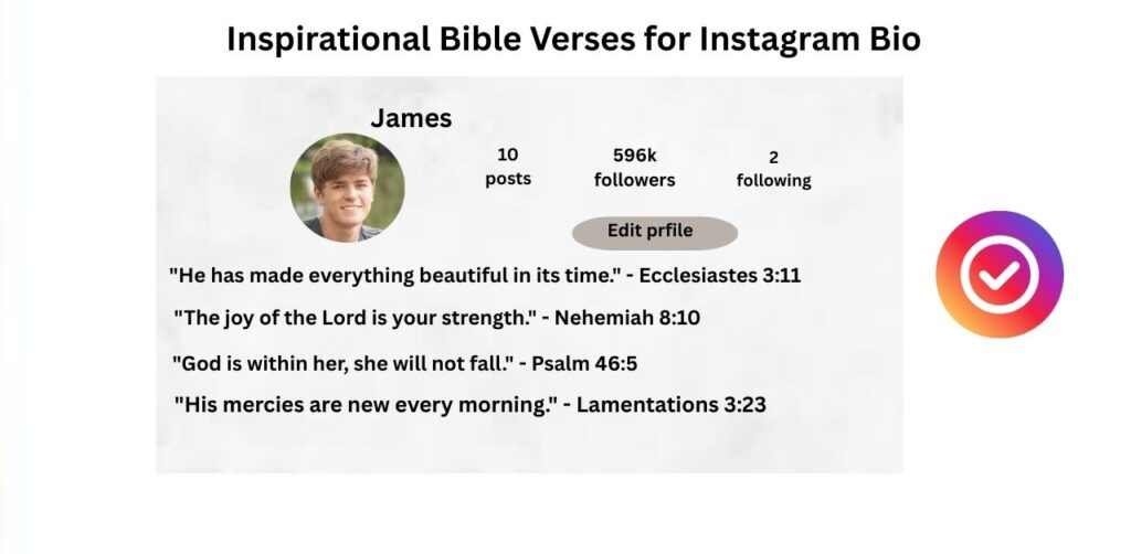 Inspirational Bible Verses for Instagram Bio