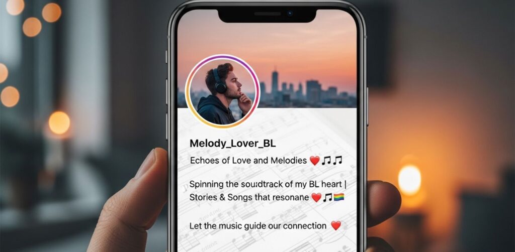 Music-Inspired Instagram Bio for Boys Love
