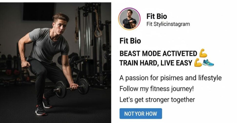 Gym and Fitness Instagram Bio for Boys Stylish