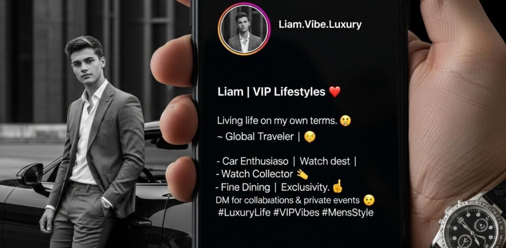 VIP and Luxury Lifestyle Instagram Bio for Boys Stylish