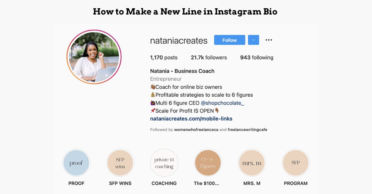 how-to-make-a-new-line-in-instagram-bio