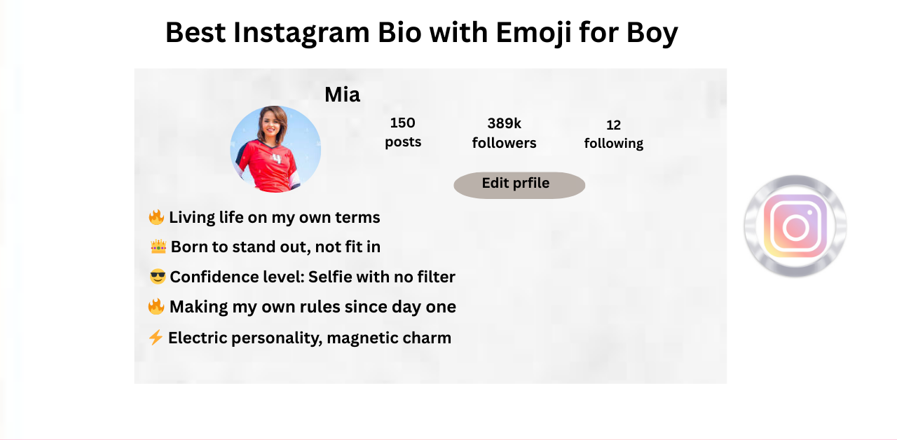 Best Instagram Bio with Emoji for Boy