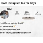 Cool Instagram Bio for Boys