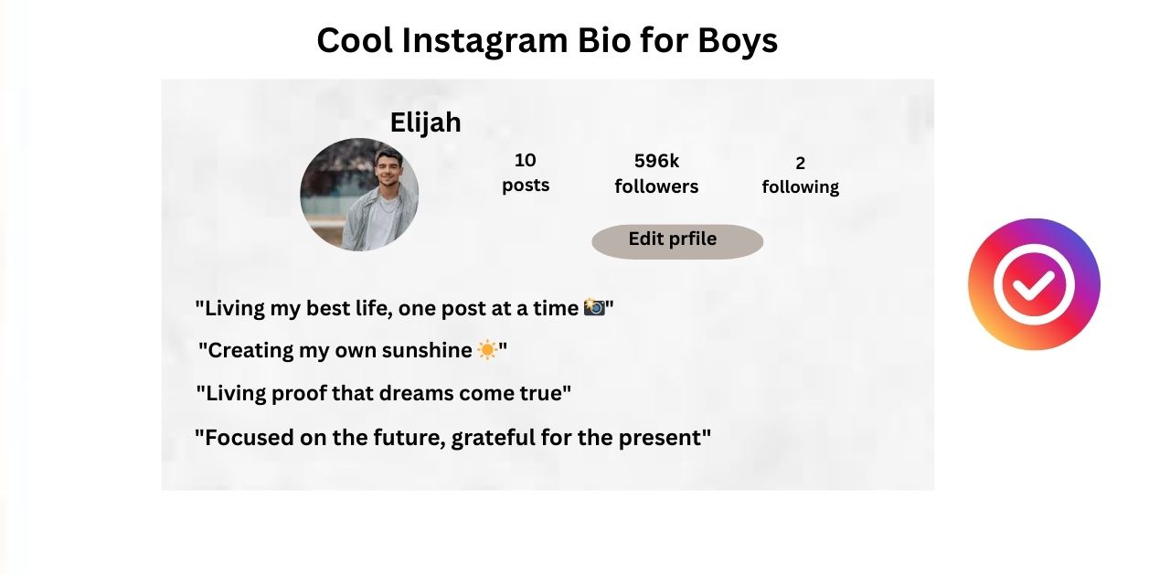 Cool Instagram Bio for Boys