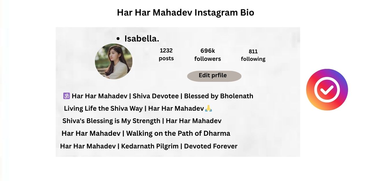 Har Har Mahadev Instagram Bio