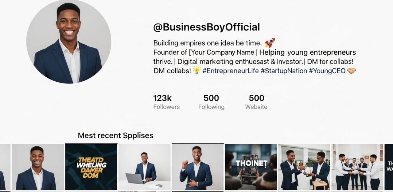 Instagram Bio for Business Boy